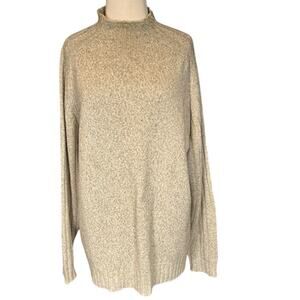 Point Of Italy Cashmere/ Wool Blend Mens High Neck Long Sleeve Light Gray Luxury